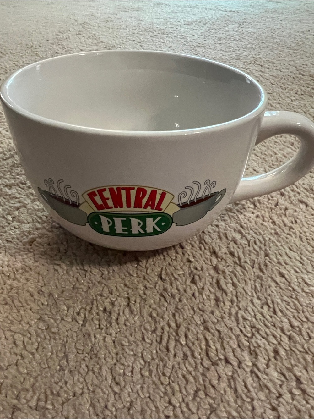 Central Perk Friends oversized White Ceramic Coffee Mug with Logo